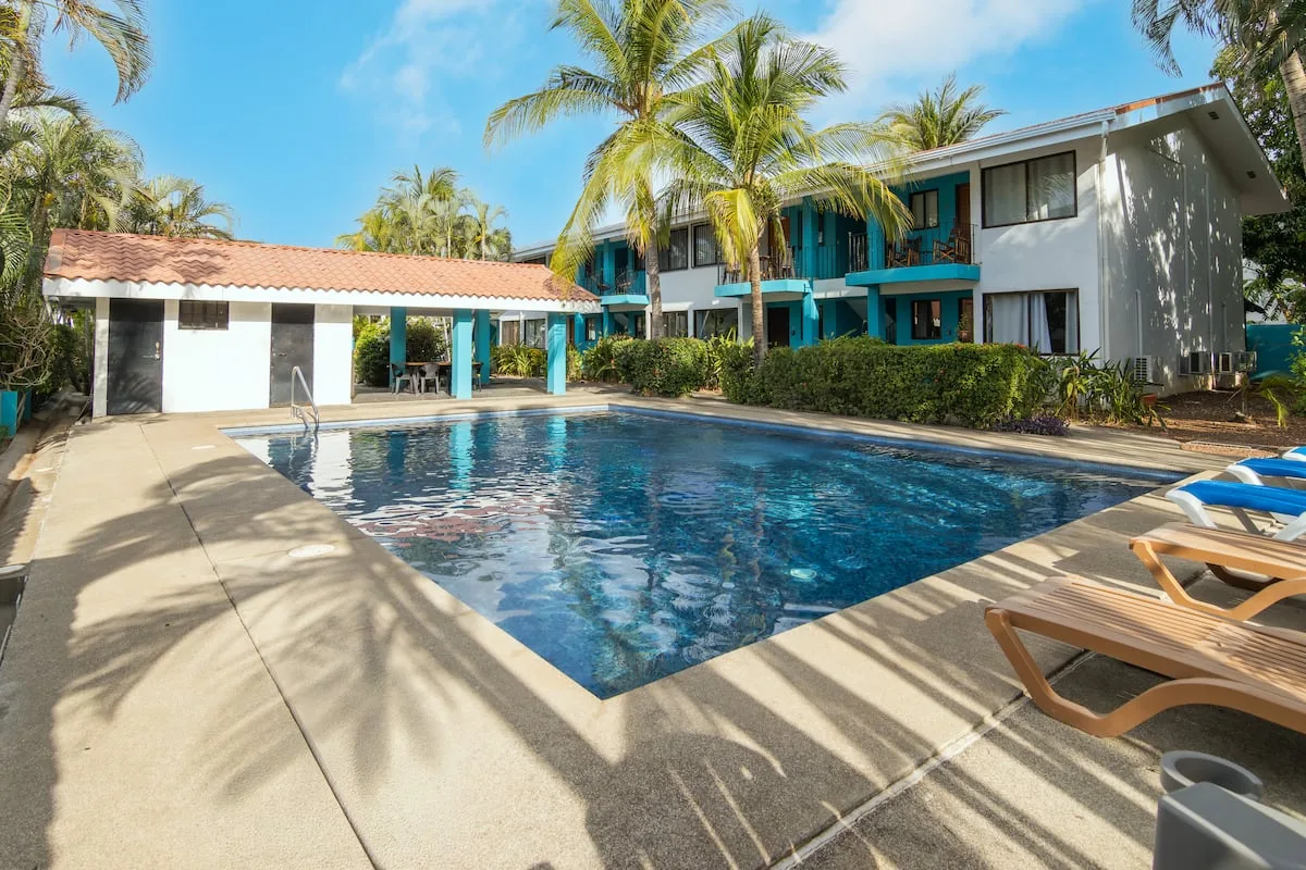 Pool at Casa Liro in Playas del Coco during the day